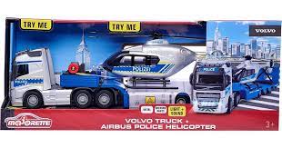 Majorette Sos Volvo Fh 16 Police Truck + Helicopter - CARS/GARAGE/TRAINS - Beattys of Loughrea