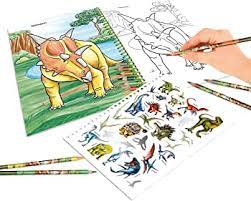 Dino World Colouring Book W/ Coloured Pencils - BOOKS - Beattys of Loughrea