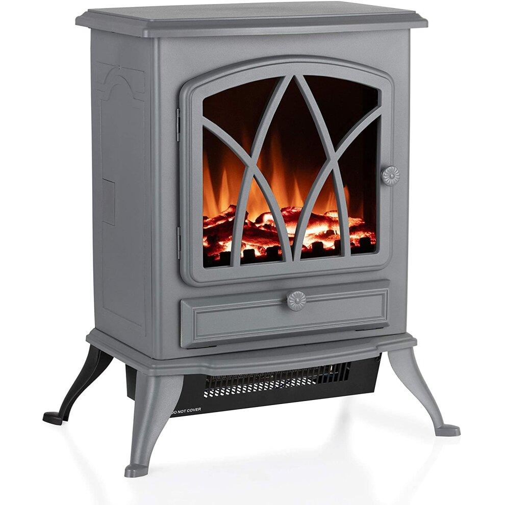 Warmlite Stirling Electric Fire Stove Grey - 2kw