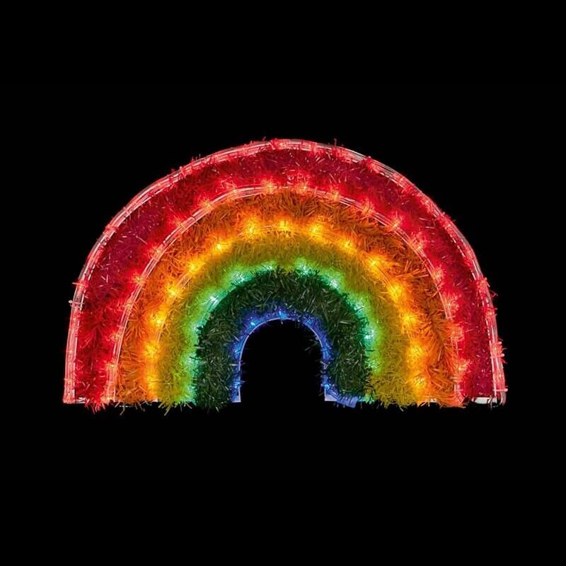 Premier Christmas Tinsel Rainbow Rope Light 57 x 34cm - XMAS LIGHTED OUTDOOR DECOS - Beattys of Loughrea