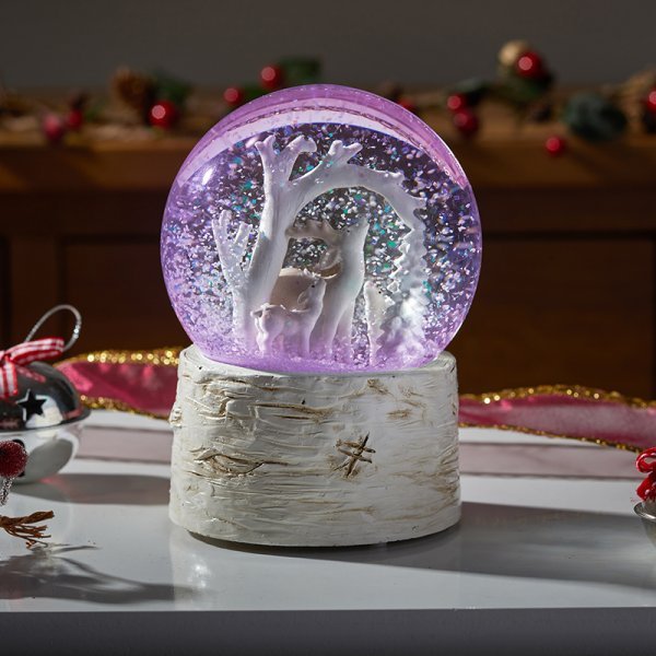 Winter Wonderland Snow Sphere 10cm - XMAS ROOM DECORATION LARGE AND LIGHT UP - Beattys of Loughrea