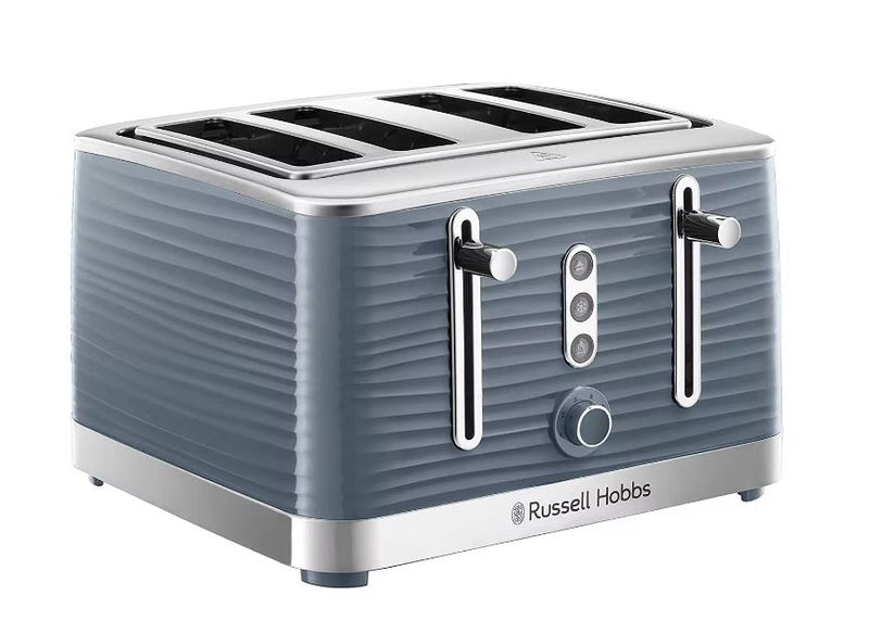 Russell Hobbs Inspire 4 Slice Toaster | 24383 | Grey - TOASTERS - Beattys of Loughrea
