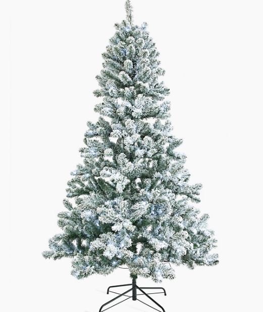 Christmas Tree Ireland 7ft Prelit Zurich Snowy Christmas Tree