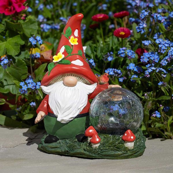 Solar Woodland Wizard 20.5 x 16.5 x 9.5 cm - SOLAR / GARDEN ORNAMENTS - Beattys of Loughrea