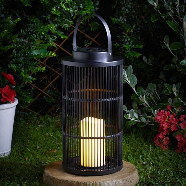 Urbane Lantern Large - Black - SOLAR / GARDEN ORNAMENTS - Beattys of Loughrea