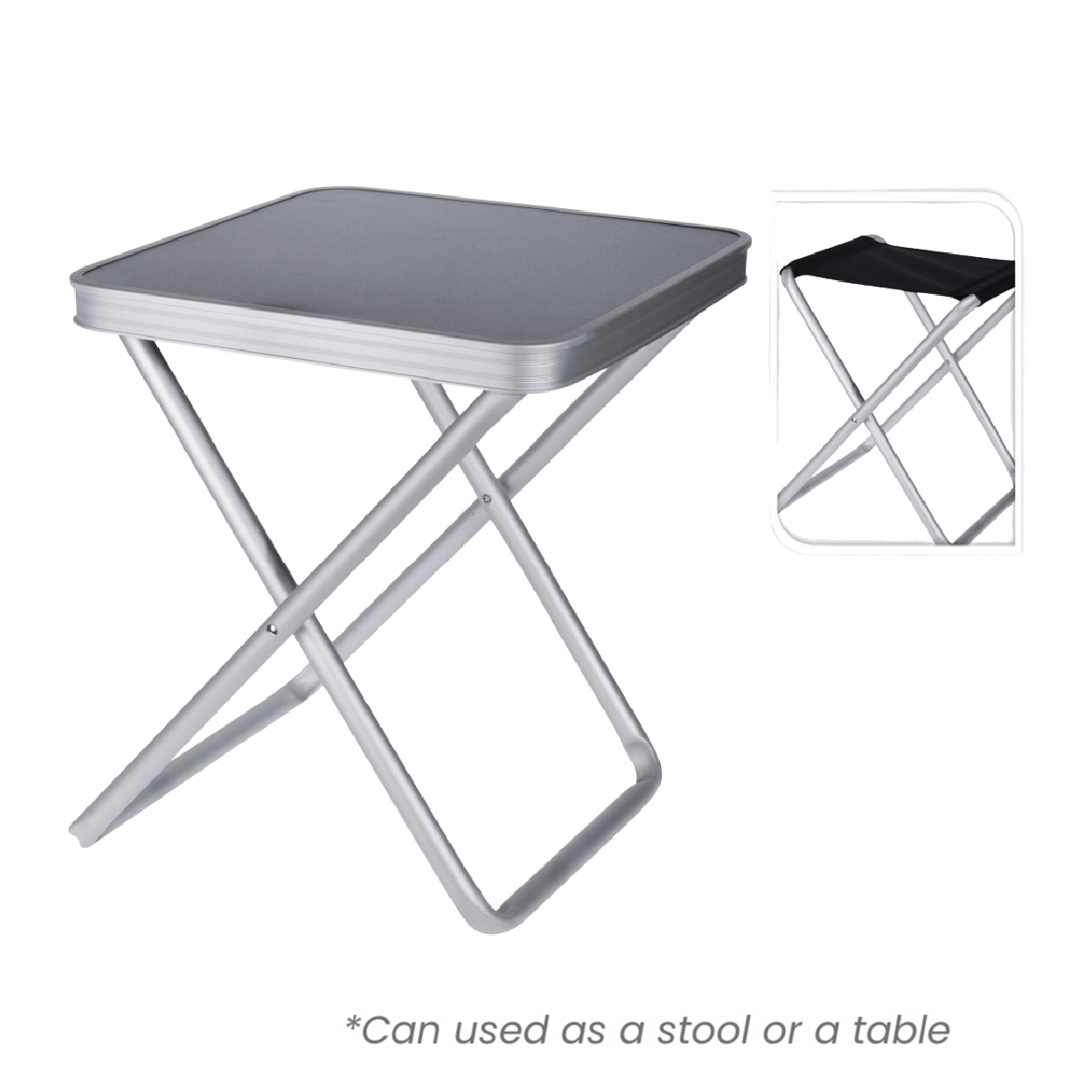 Folding Stool with Table Top - SINGLE GARDEN TABLE - Beattys of Loughrea