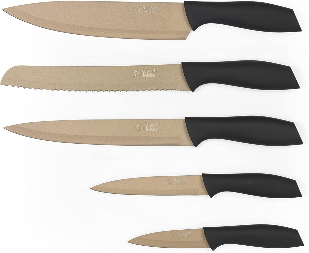 Russell Hobbs Opulence 5 Piece Knife Block - CUTLERY/KNIFE SET/BLOCK - Beattys of Loughrea