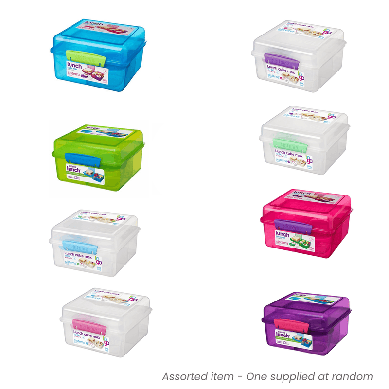 Sistema® Lunch Cube Max TO GO with Yogurt Pot - PLASTICS - STORAGE LUNCH BOX BEAKER - Beattys of Loughrea
