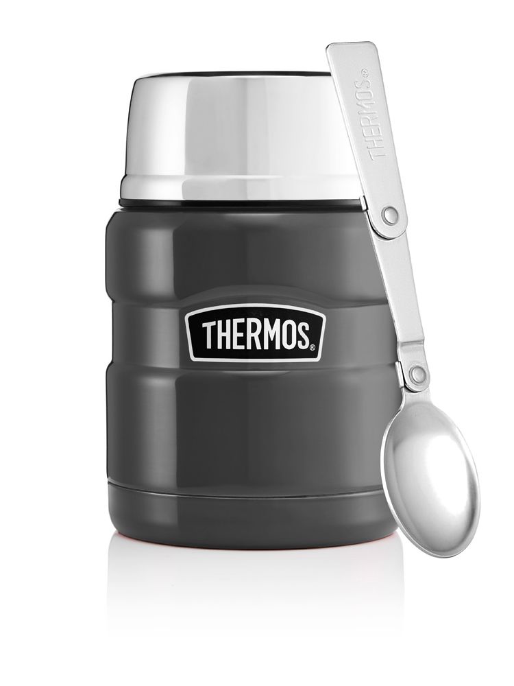 Thermos Stainless King™ 470ml Food Flask Grey - FLASKS - Beattys of Loughrea