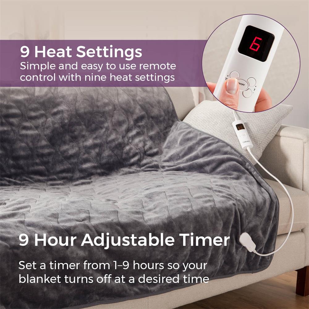 Carmen Luxury Electric Heated Throw - ELEC BLANKET OVER - Beattys of Loughrea