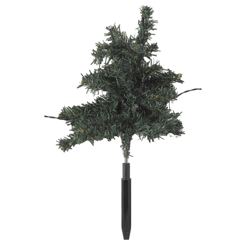 Set of 4 Fir Tree Warm White LED Stake Lights - XMAS LIGHTED OUTDOOR DECOS - Beattys of Loughrea