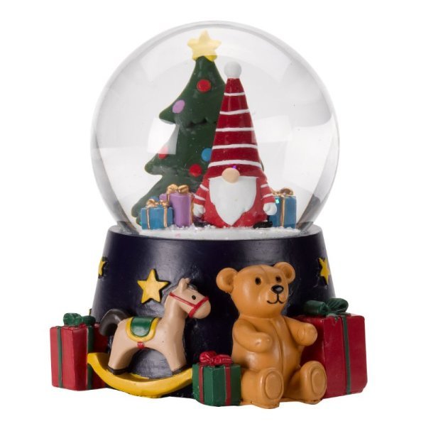10cm Musical Gonk SnowSphere - XMAS ROOM DECORATION LARGE AND LIGHT UP - Beattys of Loughrea
