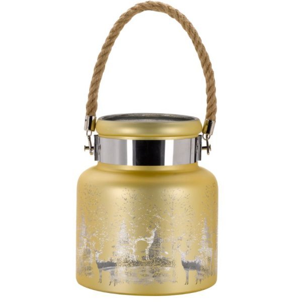Wonderland Lantern 20cm - Gold - XMAS LANTERNS/ BOTTLES - Beattys of Loughrea