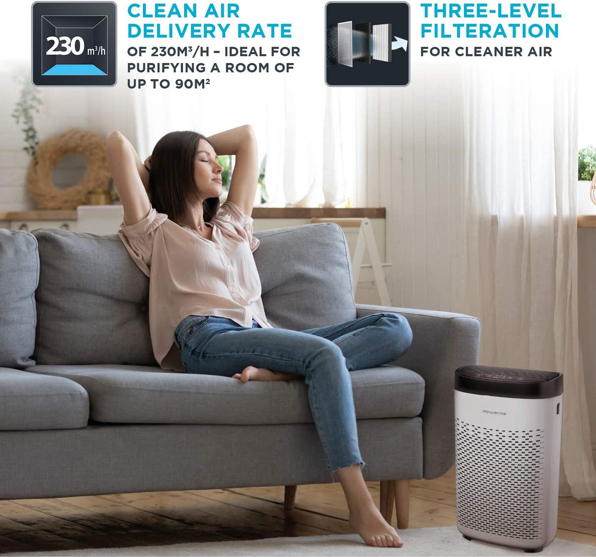 Rowenta Pure Air Essential Air Purifier | PU2530 - DE HUMIDIFIER - Beattys of Loughrea