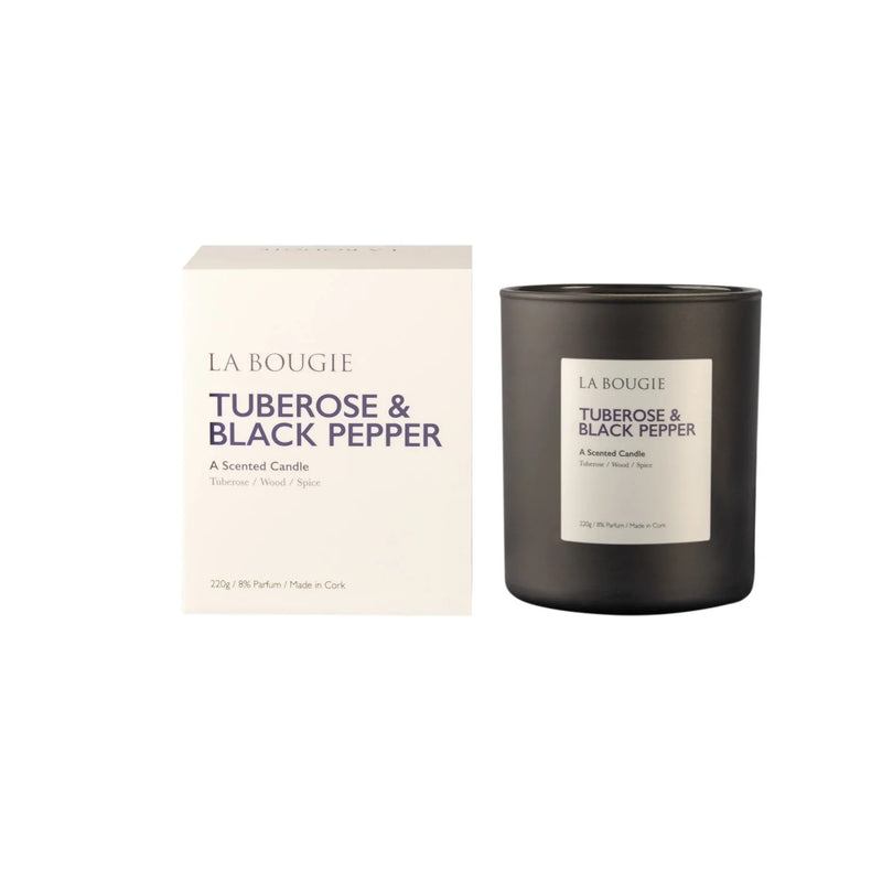 La Bougie Tuberose & Black Pepper Candle 220g - CANDLES - Beattys of Loughrea