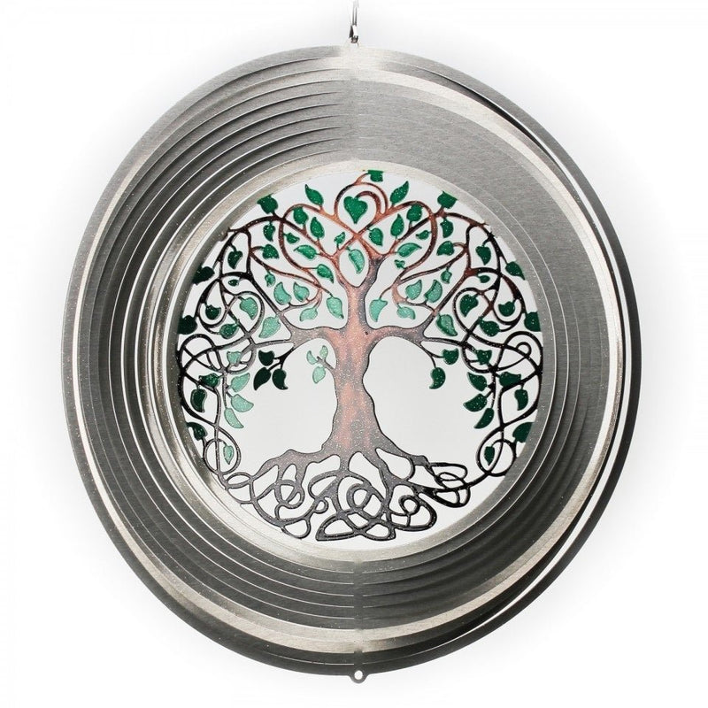 Tree Of Life Silver Wind Spinner - SOLAR / GARDEN ORNAMENTS - Beattys of Loughrea