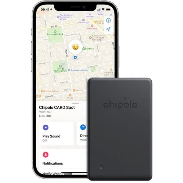 Chipolo CARD Spot Bluetooth Tracker Black - APPLE/IOS ONLY - PHONE ACCESSORIES - Beattys of Loughrea