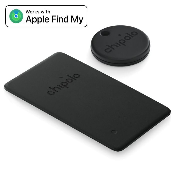 Chipolo ONE Spot & CARD Spot Bundle Pack Black - APPLE/IOS ONLY - PHONE ACCESSORIES - Beattys of Loughrea