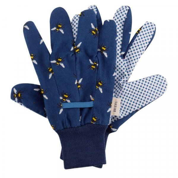 3pk Bees Cotton Grips Garden Gloves Medium Size 8 - GARDEN GLOVES ,APRONS, KNEE PADS, GARDEN PEGS - Beattys of Loughrea