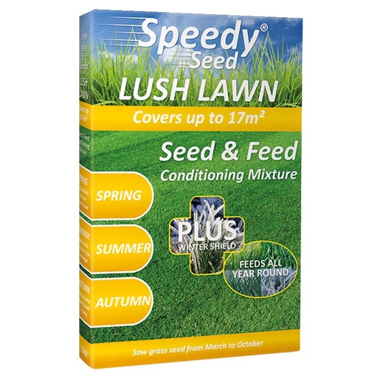 Speedy Seed Lush Lawn Seed & Feed – 1.2Kg - SEED LAWN & GRASS - Beattys of Loughrea