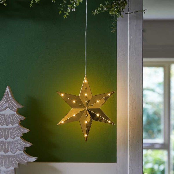Shooting Star! - Gold Battery Operated - XMAS ROOM DECORATION LARGE AND LIGHT UP - Beattys of Loughrea