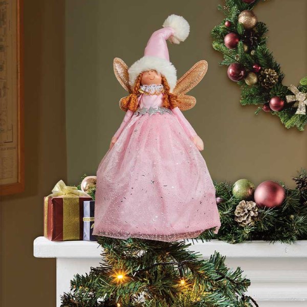 Fairy Magic Tree Topper - Pink - XMAS HANGING DECOS - Beattys of Loughrea