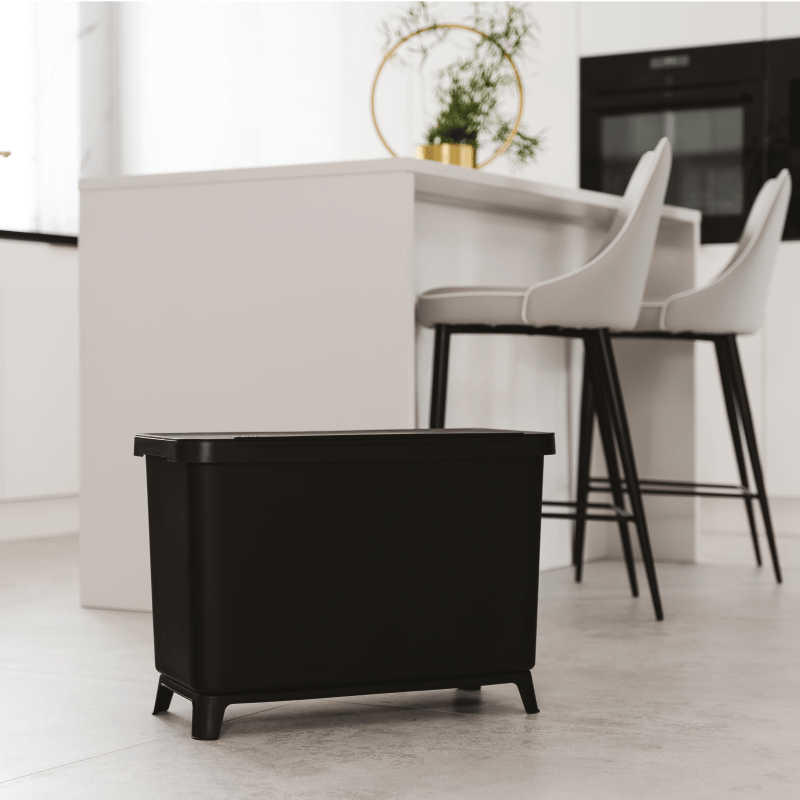 Prosperplast Systema Waste Bin 10L+23L Black - CLEANING - DUSTBIN/WASTE BIN - Beattys of Loughrea