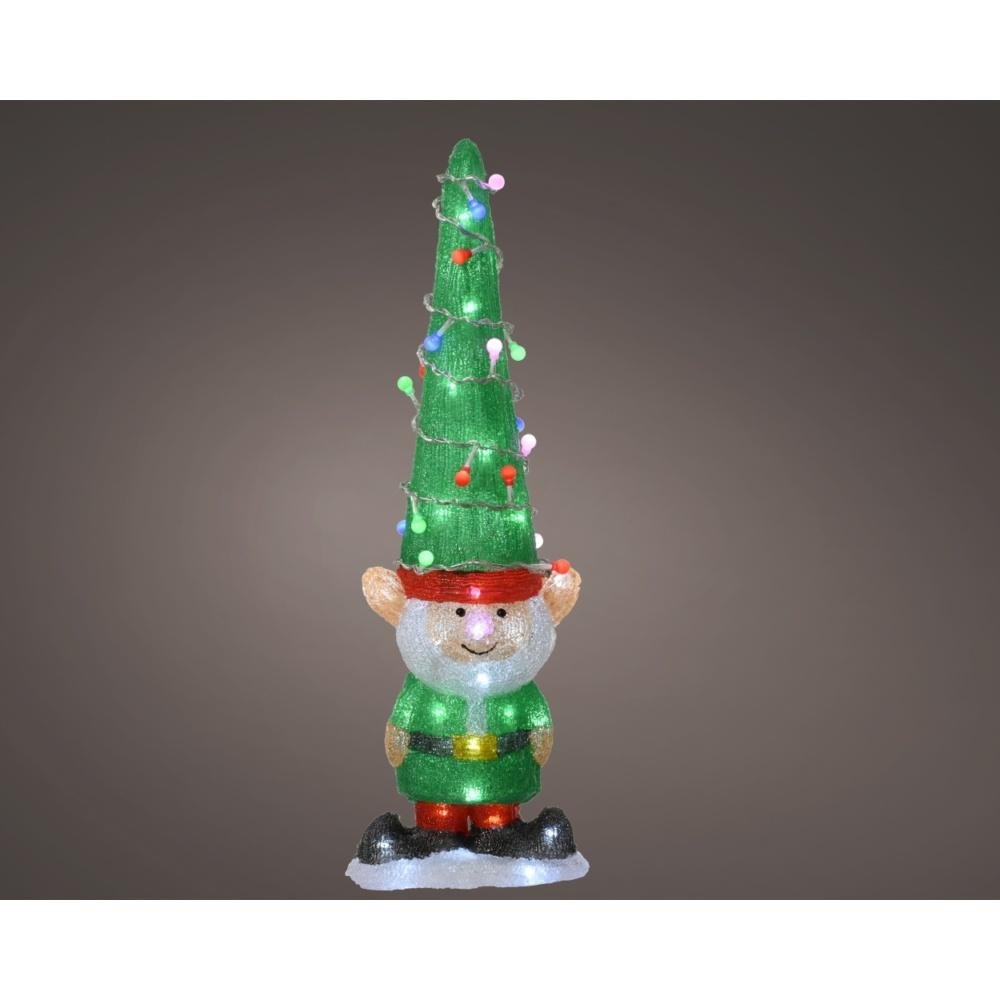 LED Acrylic Elf - 60cm - XMAS ROOM DECORATION LARGE AND LIGHT UP - Beattys of Loughrea