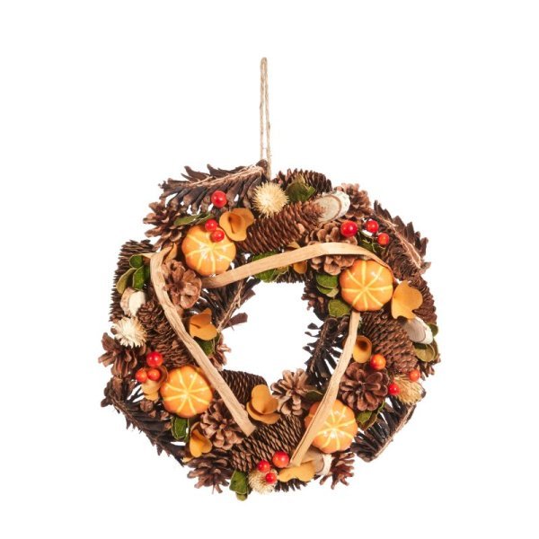 HarvestHome Whirl Door Wreath - 30cm - SOLAR / GARDEN ORNAMENTS - Beattys of Loughrea