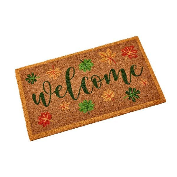 Leafy Welcome Decoir Mat 40x60cm - DOOR MATS/DOOR CURTAIN - Beattys of Loughrea