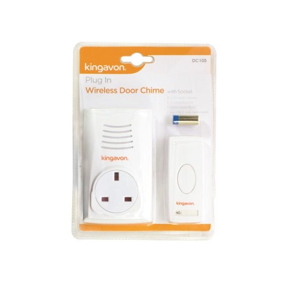 Kingavon Plugin Wireless Door Chime with Socket
