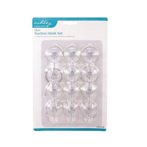 Ashley 12pc Suction Hook Set - Beattys of Loughrea | www.beattys.ie