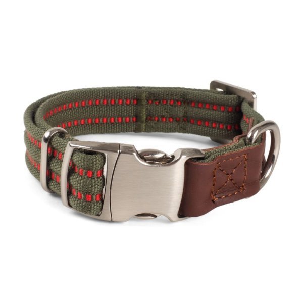 Primo - Olive - XS - Walkabout Dog Collar (20cm-30cm) - PET LEAD, COLLAR AND ID, SAFETY - Beattys of Loughrea