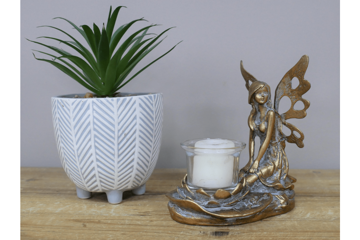Fairy Tealight Holder 15.5cm - CANDLE HOLDERS / Lanterns - Beattys of Loughrea