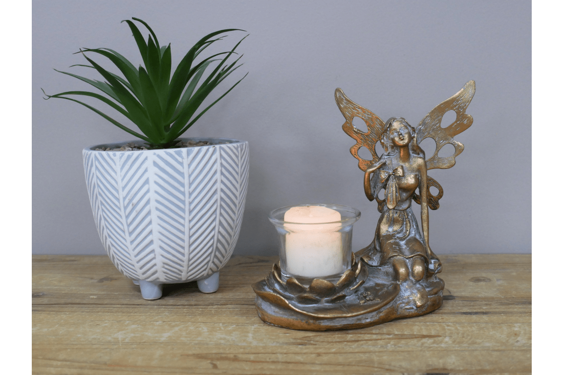 Fairy Tealight Holder 16cm - CANDLE HOLDERS / Lanterns - Beattys of Loughrea