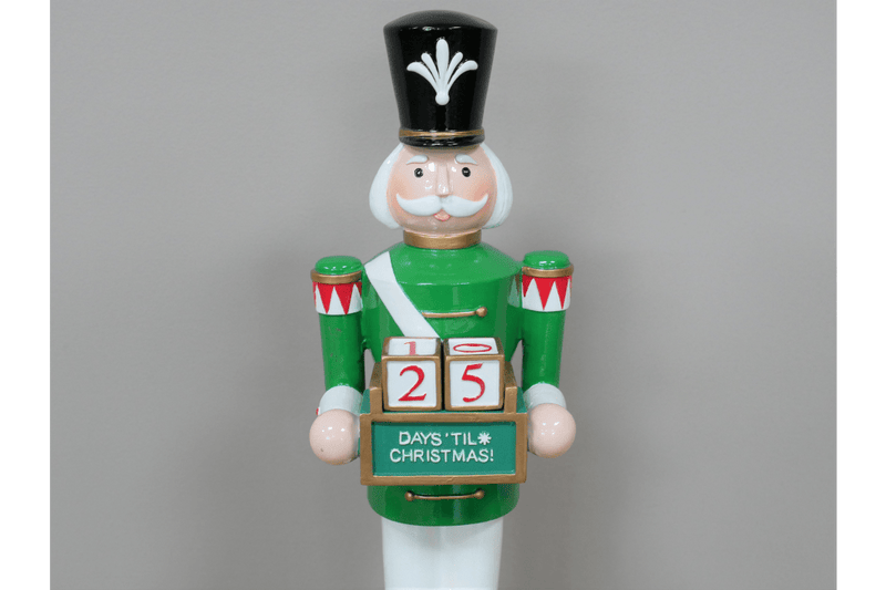 Christmas Countdown Nutcracker Soldier 45cm - XMAS CERAMIC WOOD RESIN GLASS ORNAMENTS - Beattys of Loughrea