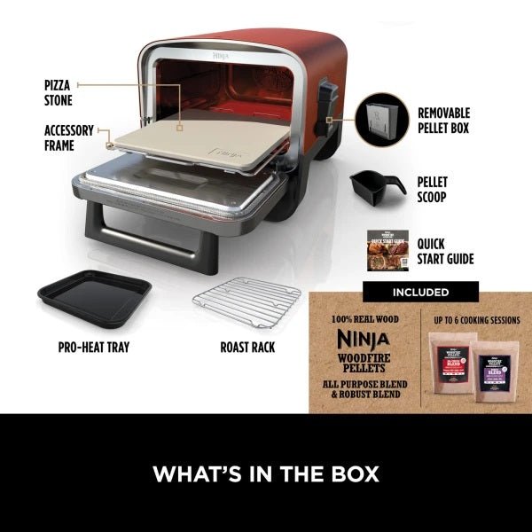 Ninja Woodfire Electric Outdoor Oven, Pizza Maker and BBQ Smoker - ELECT OVEN SINGLE & DBLE BUILT IN - Beattys of Loughrea