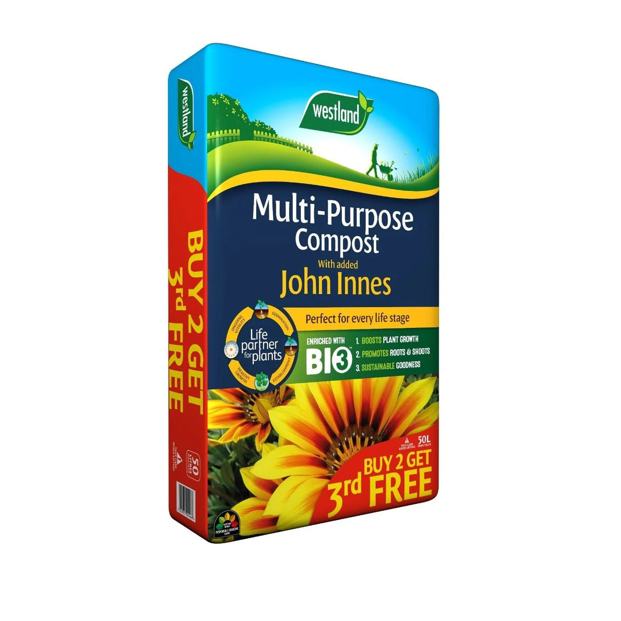 Westland Multi Purpose Compost with John Innes 50L - COMPOST, PEAT, MULCHES - Beattys of Loughrea