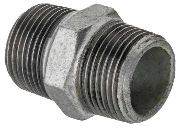 1/2IN GB NIPPLE - BBS BLACK/GALV FITTINGS - Beattys of Loughrea