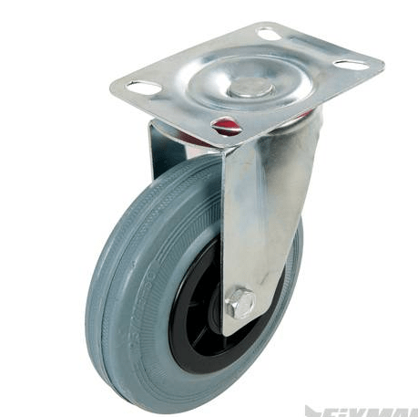 Md 125Mm-100Kg Swivel Rubber Castor Sl563351 - CASTOR CUPS/ FERRULE - Beattys of Loughrea