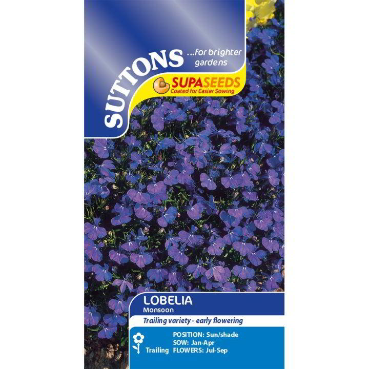 Suttons Lobelia Monsoon 119447 - SEED VEG & FLOWER - Beattys of Loughrea