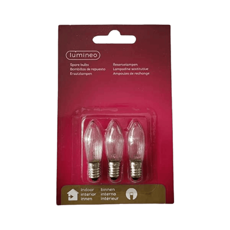 Spare Bulbs for 7 Light Wooden Candlebridge - 3Pk - XMAS CANDLE ARCHES LOGS - Beattys of Loughrea