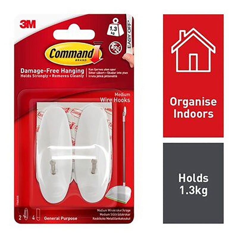 Command Med Wire Hook 3M17068 - HOOKS, PLASTIC S/ADH - Beattys of Loughrea