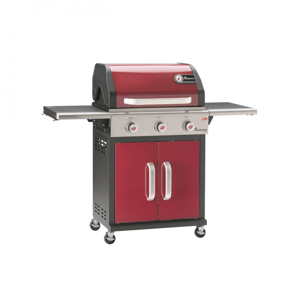 Landmann Triton 3.0 Burner PTS Gas BBQ - Bordeaux Red - BBQ - GAS - Beattys of Loughrea
