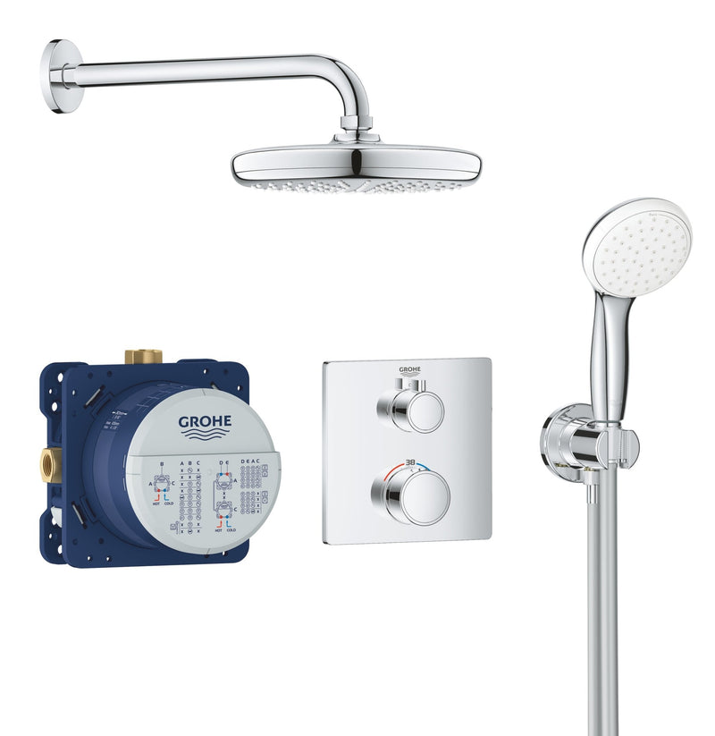 Grohe GROHE Perfect Shower Set Tempesta 210 (Square Plate) - ELECTRIC SHOWER - Beattys of Loughrea