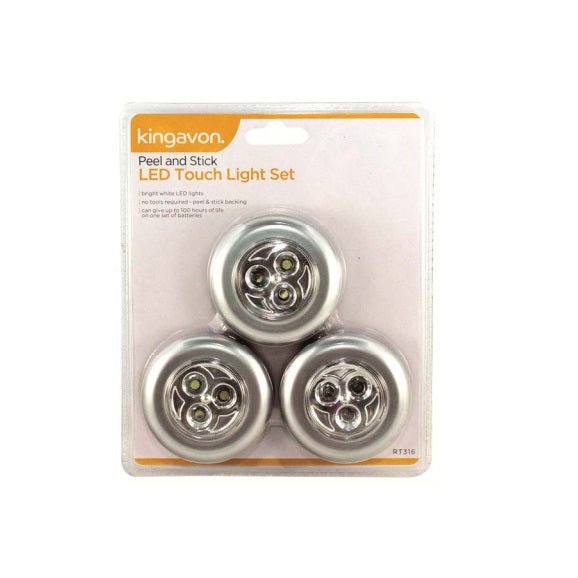 Kingavon Peel & Stick LED Touch Light Set - TORCH/HANDLAMP - Beattys of Loughrea
