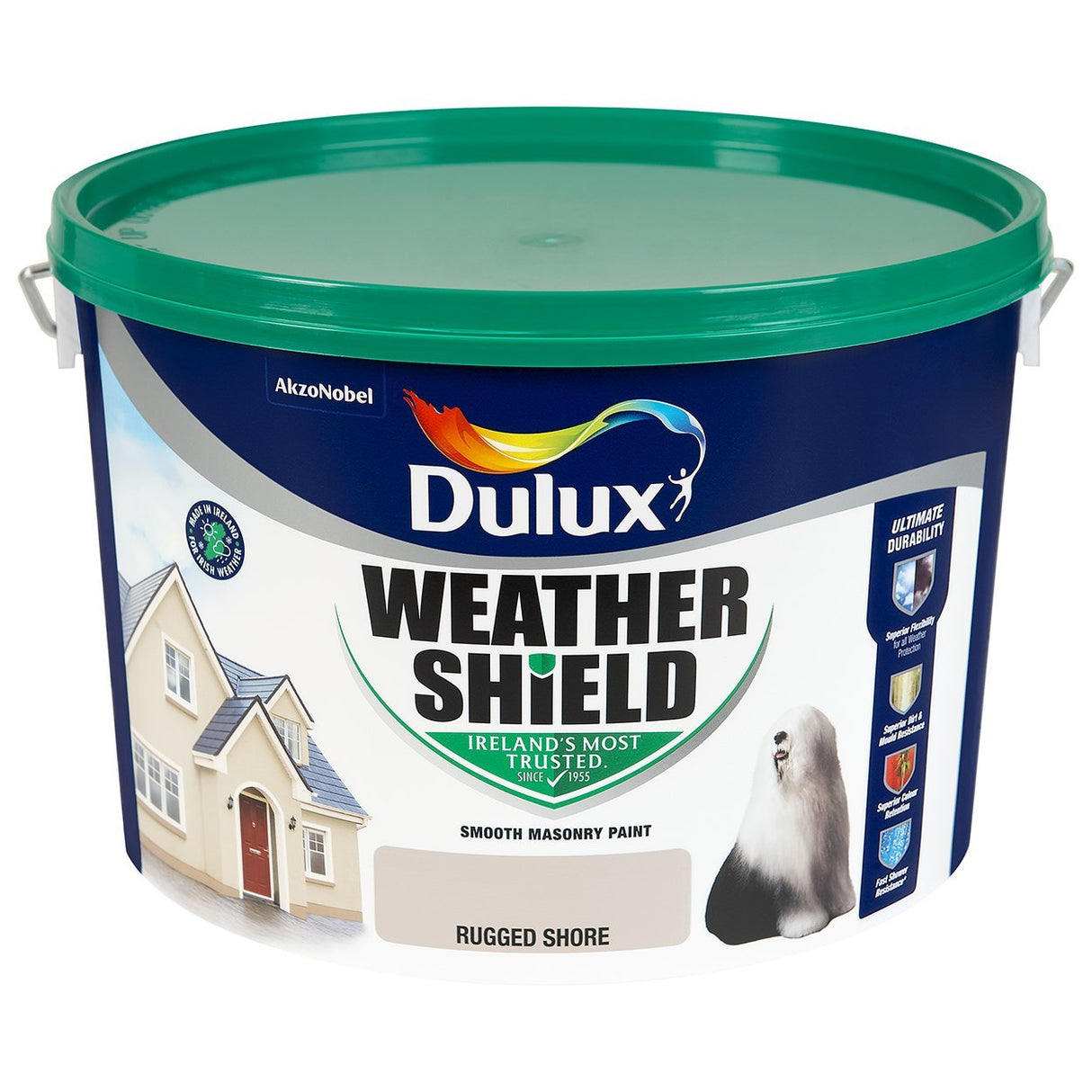 RUGGED SHORE Dulux Weathershield Masonry Paint Colours - 10 Litre - EXTERIOR & WEATHERSHIELD - Beattys of Loughrea