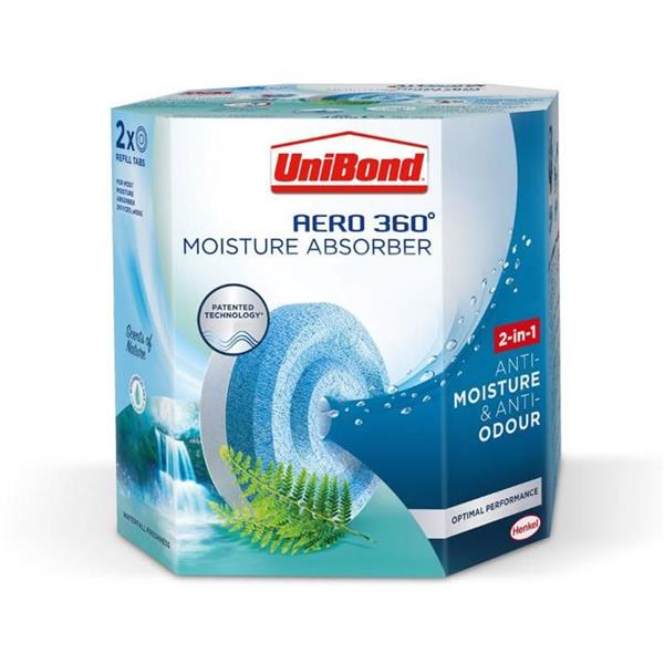 Unibond Aero 360 Refill Tab Twin Pack - Waterfall Freshness - DE HUMIDIFIER - Beattys of Loughrea