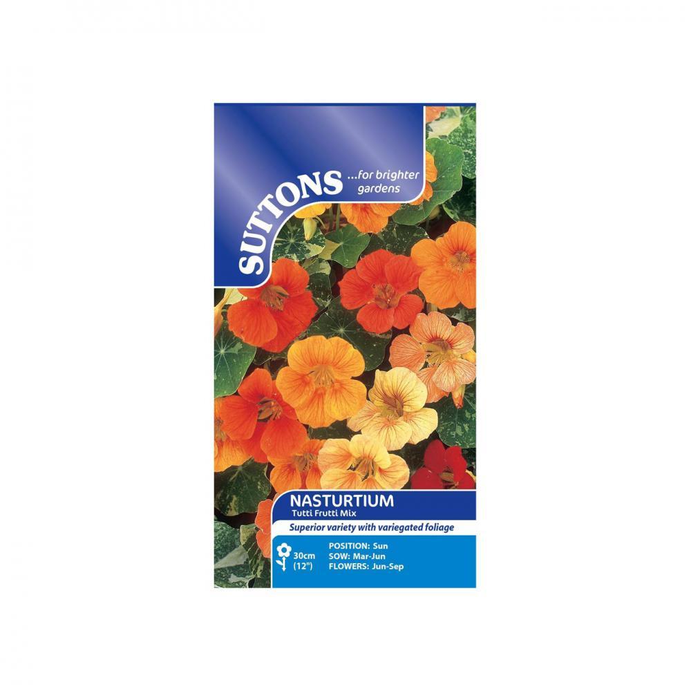 Suttons Nasturtium Tutti Frutti 123685 - SEED VEG & FLOWER - Beattys of Loughrea