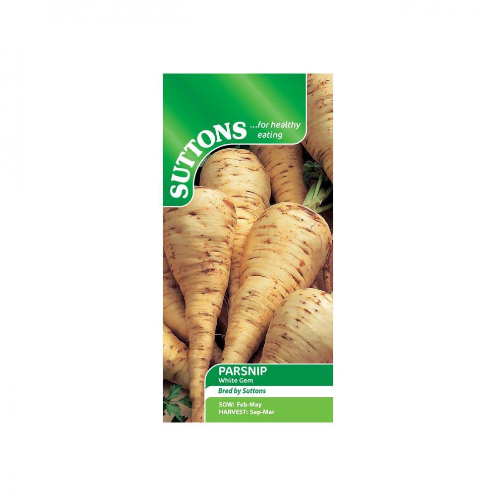 Suttons Parsnip White Gem 175102 - SEED VEG & FLOWER - Beattys of Loughrea